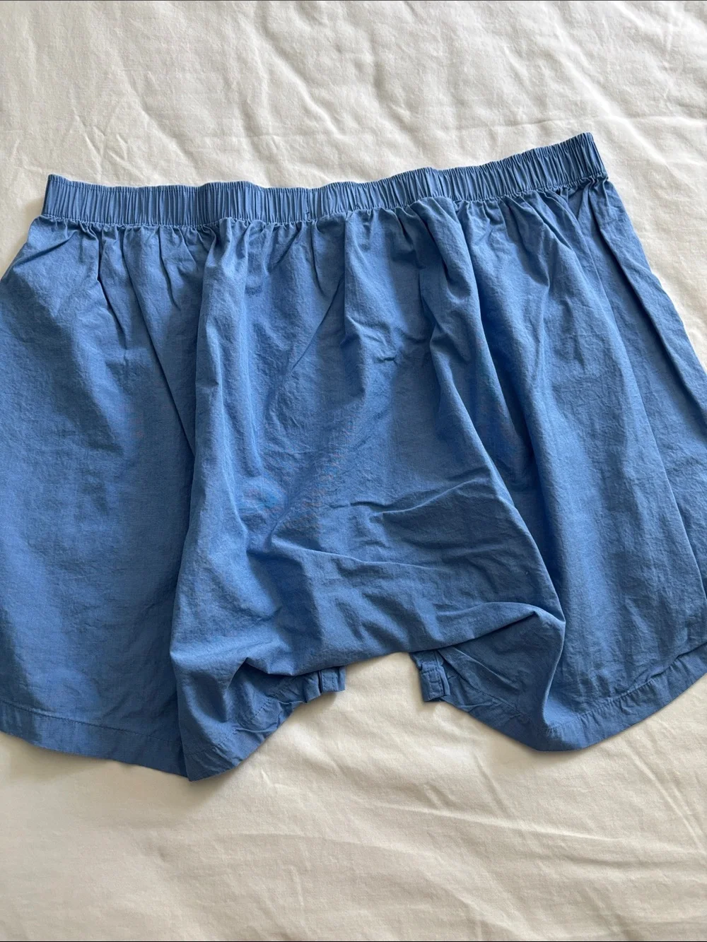 Men's Blue Boxer Shorts - Lightweight Cotton